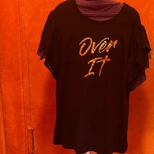 Embellished arm graphic tee